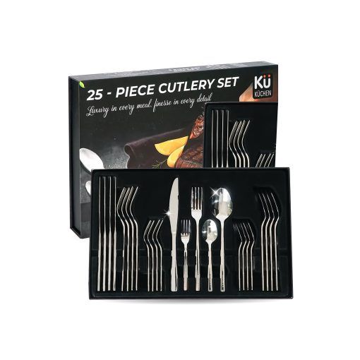 25-PIECE STAINLESS STEEL DINNER SET KU SH2246