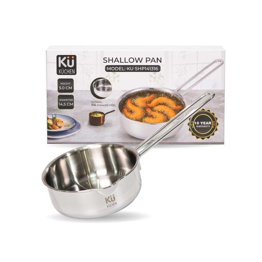 14.5CM 3-PLY S/S SHALLOW PAN KU SHP141316