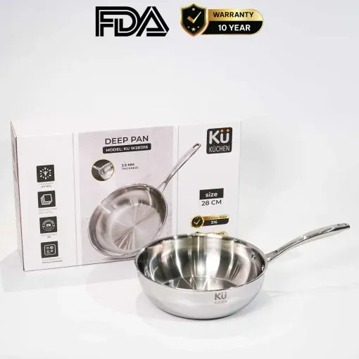 5-PLY DEEP STAINLESS STEEL POT 28 CM KU W281316