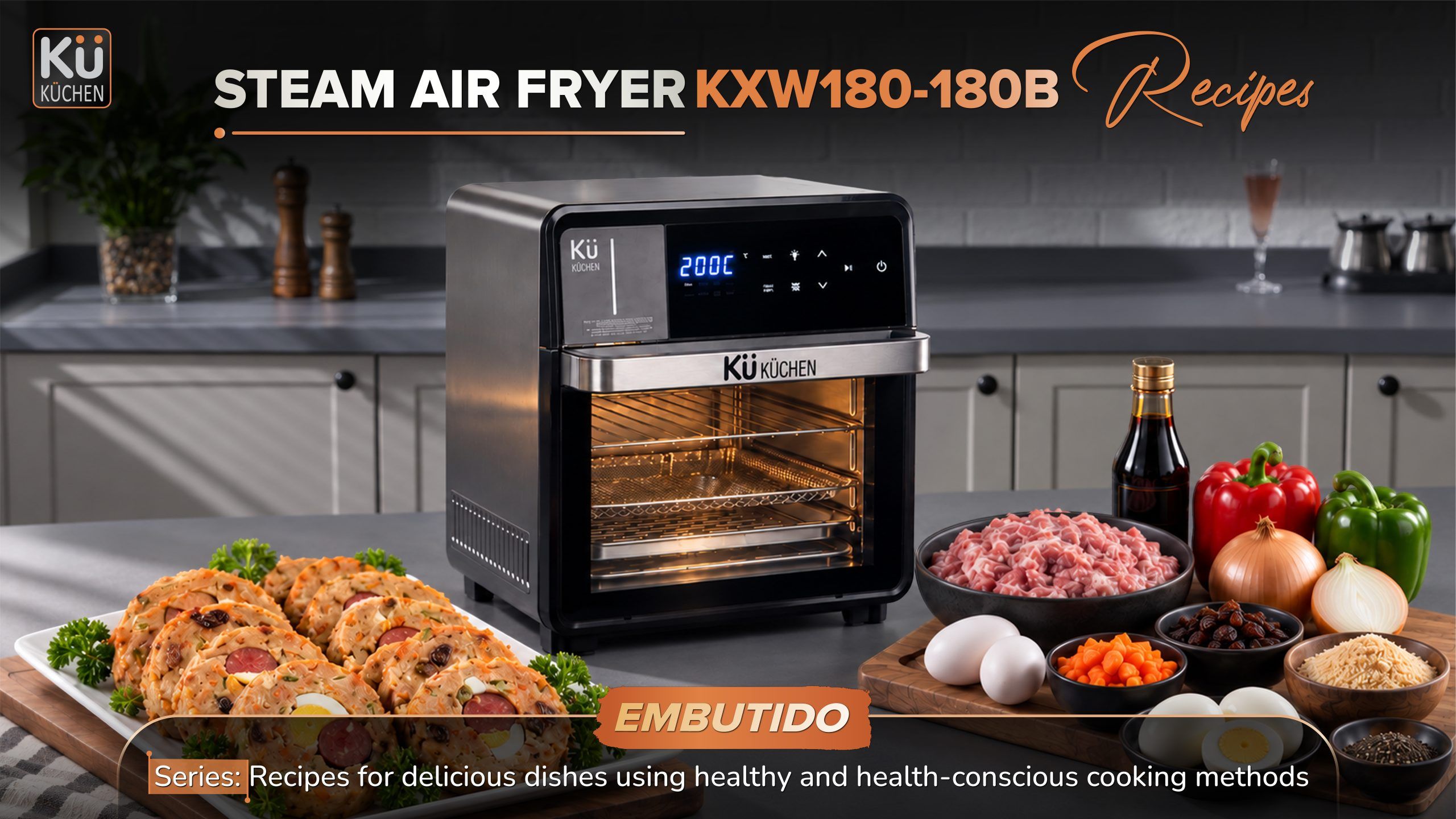 STEAM AIR FRYER KXW180-180B RECIPES – Filipino Embutido | KÜ KÜCHEN GERMANY